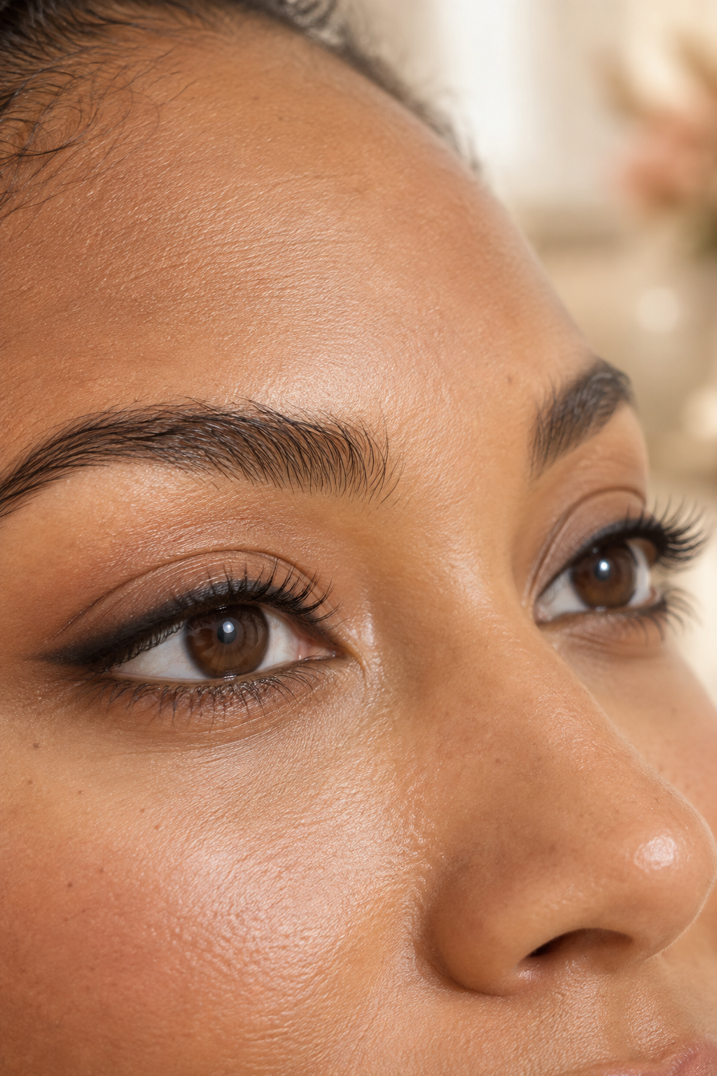 Regard intensifié par un eye liner subtil